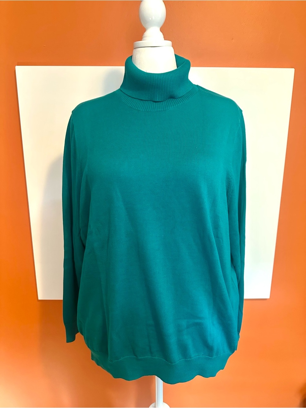 NWT Lands' End Women's Plus Size 100% Supima Cotton Turtleneck Sweater